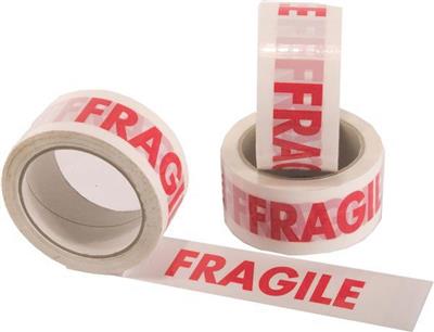 Fragile Tape - 50mm x 66m (Pack of 6 Rolls)